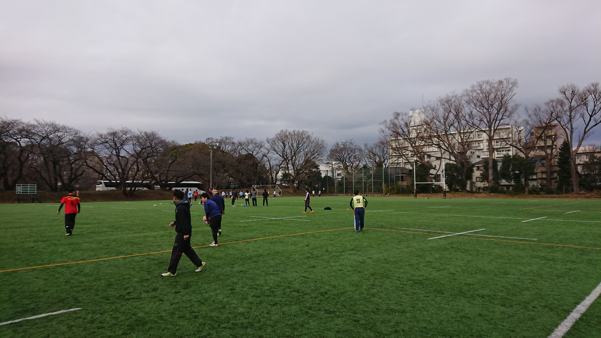 タッチラグビー　東大駒場キャンパスにて