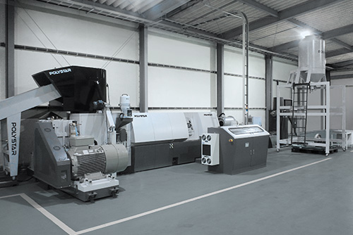 プラスチック　リサイクル設備｜プラスチック再生工場のPOLYSTAR押出機設置事例